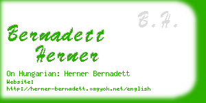 bernadett herner business card